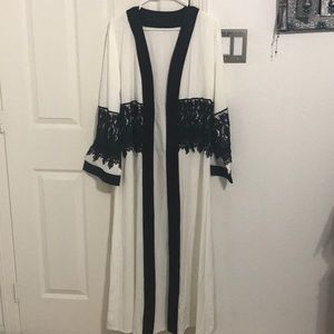 Black and white kimono